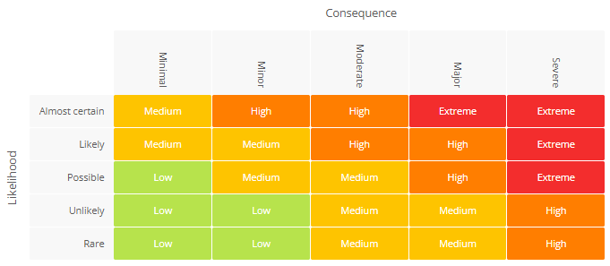 16 Box Risk Model Risk Assessment Matrix