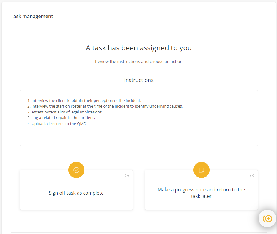 Complete An Incident Task Complete An Incident Task
